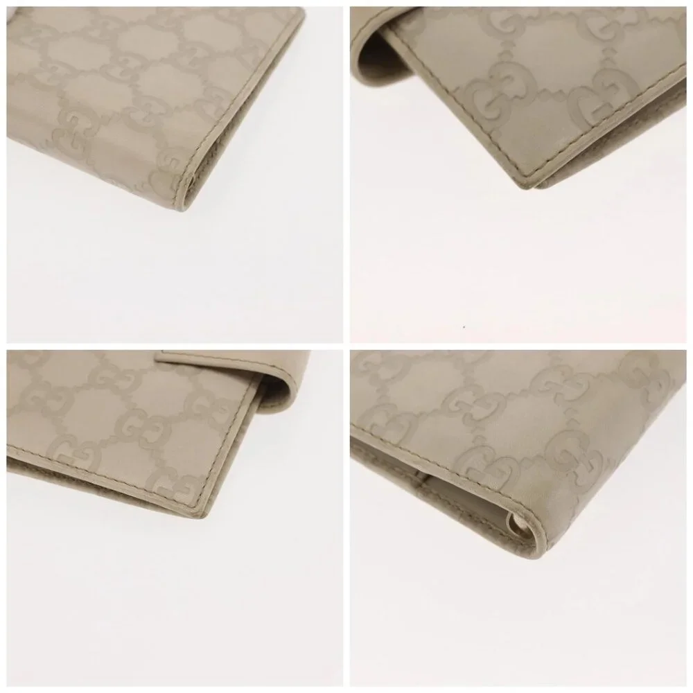GUCCI GG Canvas Guccissima Day Planner Cover Leather White